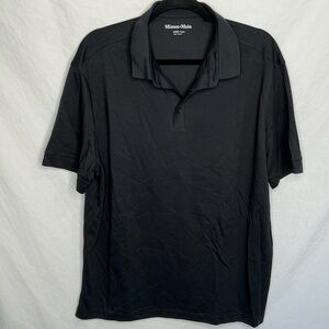 Mizzen + Main Classic Polo Shirt Mens Large Black Golf Performance Stretch EUC